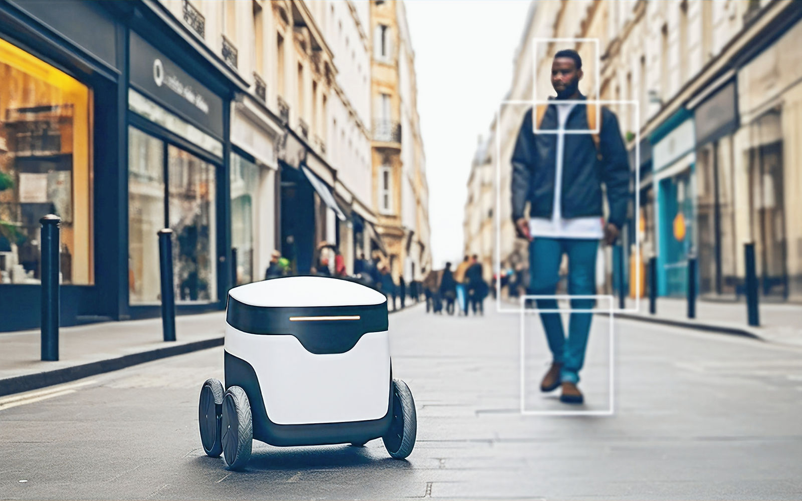 Persona siendo analizada por inteligencia artificial 